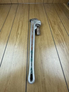 Ridgid 824 24 in Ridge Tool Elyria, Ohio Aluminum H.D. Pipe Wrench, Made in USA - Picture 1 of 19