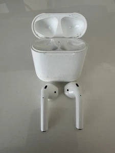 Apple AirPods Wireless Bluetooth Earbuds w/ Charging Case – Tested & Working - Picture 1 of 4