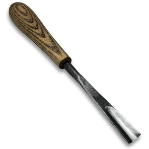 Cincel cola de pez - Hoja de acero forjado a mano 52100, mango de ceniza, tallado de precisión - Imagen 1 de 11