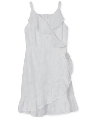 NWT Speechless Girls Faux Wrap Dress V-Neck Size 16 Burnout Ruffle Side Tie - Image 1 of 3