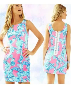 Lilly Pulitzer 16 Cathy Etuikleid neu mit Etikett 178 $ Barfuß Prinzessin pink blau - Bild 1 von 8