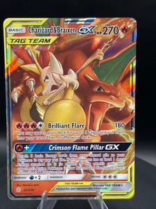 Charizard and Braixen GX 22/236 - Cosmic Eclipse Ultra Rare Pokemon TCG NM - Picture 1 of 10