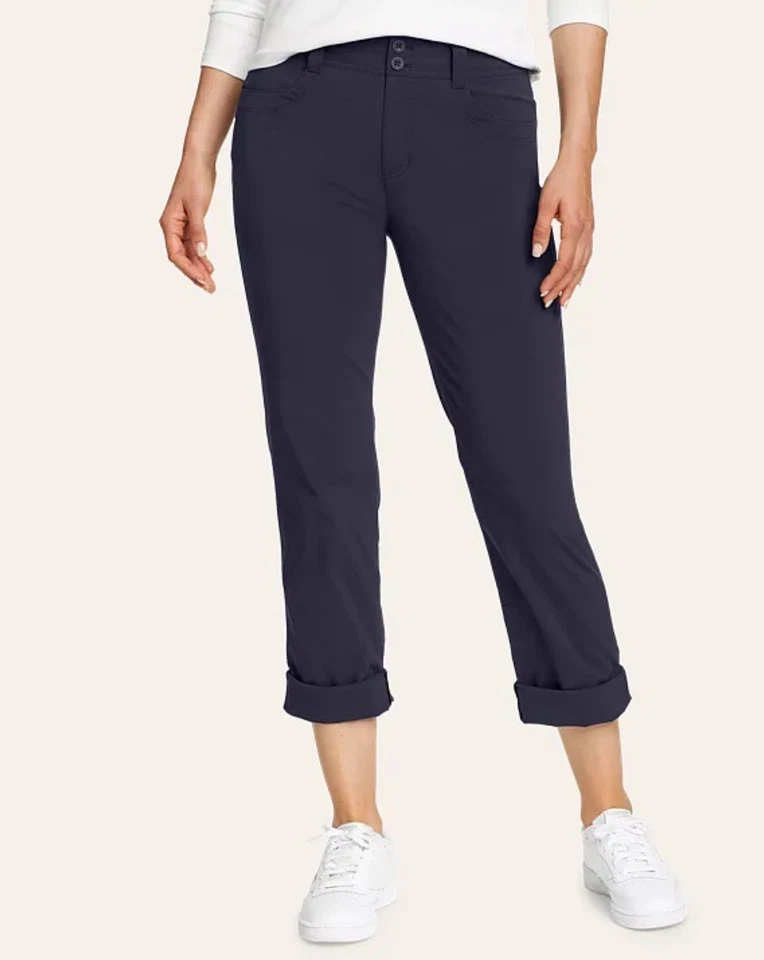 Pantalones enrollables Eddie Bauer para mujer Sightcape Horizon talla 14R azul marino ligeramente curvilíneos Foto 1 de 4