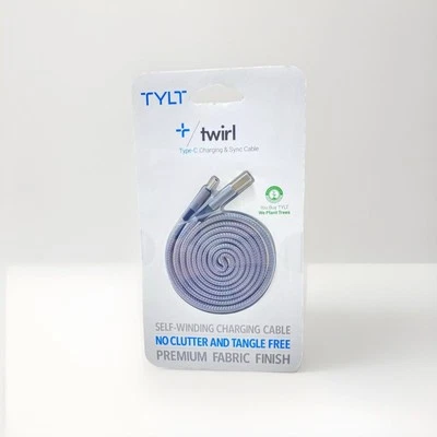 Twirl TYLT USB Type C Self-Winding Charging Cord 3.3ft Charger Cable - Image 1 of 3