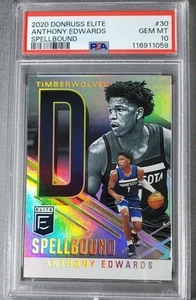 2020-21 Donruss Elite - Spellbound Anthony Edwards #30 (RC) PSA 10 - Bild 1 von 2