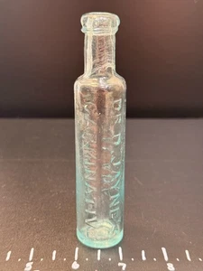 Antique Dr D Jayne's Carminative Balsam Philadelphia Bottle Aqua small 5" 1800s - Picture 1 of 4