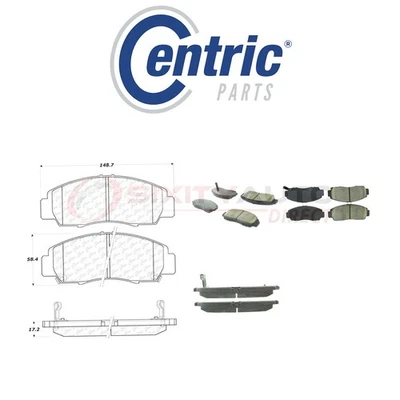 Centric Posi Quiet Disc Brake Pads w Shims for 2004-2010 Acura TSX 2.4L 3.5L rd Foto 1 de 4