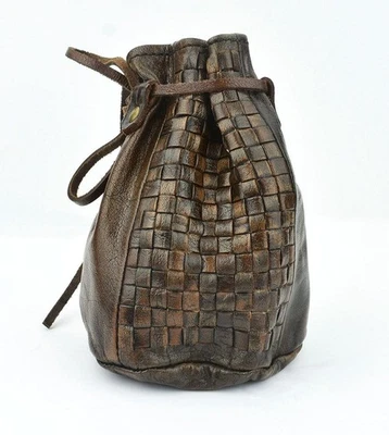 Bolsa para monedas de cuero tejido vikingo - Deepeeka Foto 1 de 4