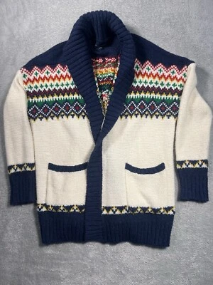 American Eagle Outfitters Womens L Ivory Alpaca Wool Blend Fair Isle Cardigan - Image 1 of 4
