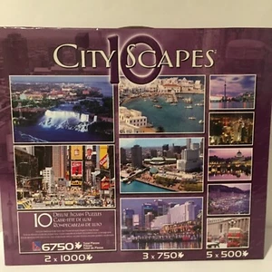 Jigsaw Puzzles 6750 Total Pieces 10 Puzzles City Scapes Brand NEW SEALED RARE - Picture 1 of 1