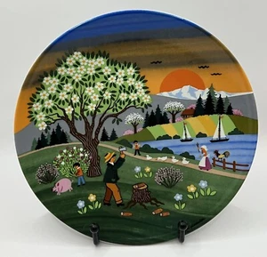 Plato de porcelana Bockling Four Seasons "Spring" de Barbara Furstenhofer - Imagen 1 de 3