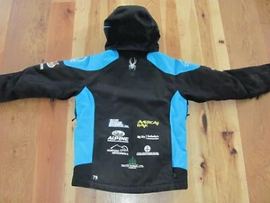 Spyder 'Big Sky Ski Foundation' Insulated Ski Jacket Hooded Map Pocket Kids 14 - Picture 1 of 10