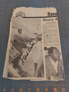 Hank Aaron Signed Newspaper News Herald 1983 - Picture 1 of 9