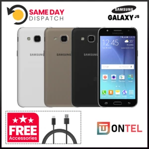 Samsung Galaxy J5 2015 8GB Black Unlocked Sim Free Android Smartphone GRADE A++ - Afbeelding 1 van 3