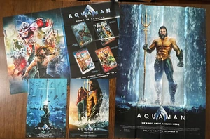 AQUAMAN Movie Poster Lot Jason Mamoa 2018 DCU DC Comics - Picture 1 of 7
