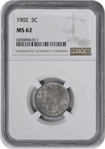 1902 Liberty Nickel MS62 NGC