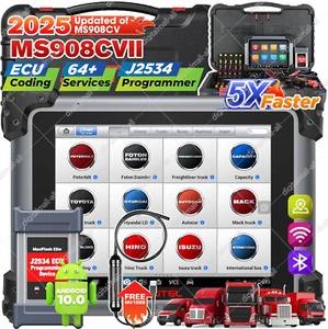 Autel MaxiSYS MS908CV II Heavy Duty Truck Diesel Diagnostic Scanner VAG Guided - Picture 1 of 18