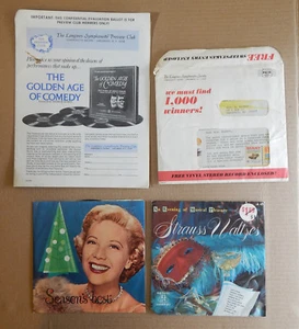 3 Vintage ?1960's? Promotional 45's (one flexible) + Recording Related Ephemera - Picture 1 of 12