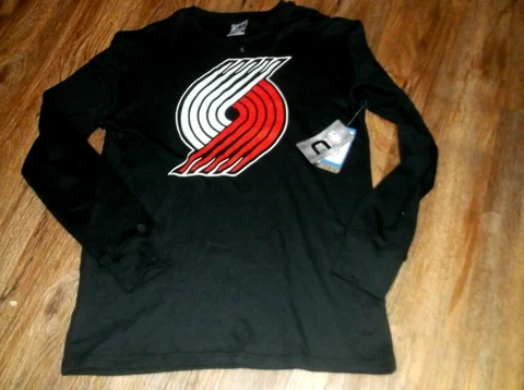 NEW NBA Net Dri PORTLAND TRAILBLAZERS Long Sleeve Thermal Pullover Shirt Sz Larg Cover