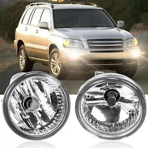 Pair Front Fog Light Lamps with Bulbs For Toyota Highlander 2004 2005 2006 2007 - Picture 1 of 6