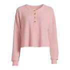 No Boundaries Juniors' Henley Pullover Size Xxl/2Xg (19) Color Pink