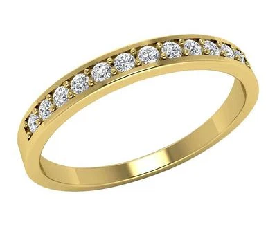 Natural Diamond Wedding Anniversary Ring I1 G 0.25 Ct Prong Set 14K Yellow Gold - Image 1 of 4