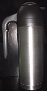 Brushed Stainless Steel Vacuum Carafe w/Twist Lid 1 Liter/34 oz. - Picture 1 of 2