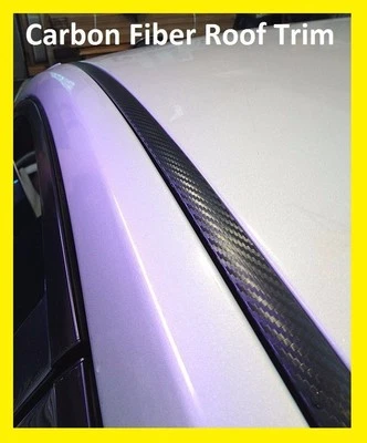 For 2006-2007 CHEVY MONTE CARLO BLACK CARBON FIBER ROOF TOP TRIM MOLDING KIT  - Image 1 of 4