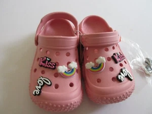 Casual Kids Youth Slip On Beach Clog Sandal Pink Color Various Sizes New - Picture 1 of 3