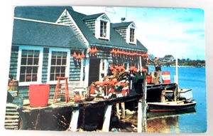Vintage Postcard-Maine Lobsterman's Shack-Posted Sep 13, 1958 Sebasco Estates - Picture 1 of 2