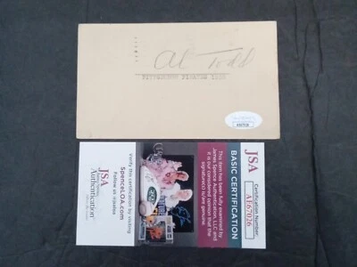 Alfred Al Todd Signed 3x5 Index Card Pittsburgh Pirates CERTIFIED Autograph -1# - Image 1 of 3