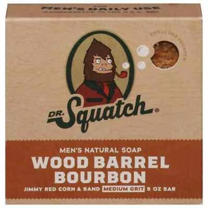 Dr. Squatch All Natural Bar Soap for Men with Zero Grit, Wood Barrel Bourbon - Bild 1 von 1