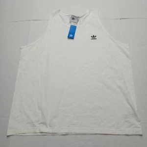 Adidas Originals Essentials Tank Top Men’s 2XL White Athletic Sleeveless Shirt - Picture 1 of 7