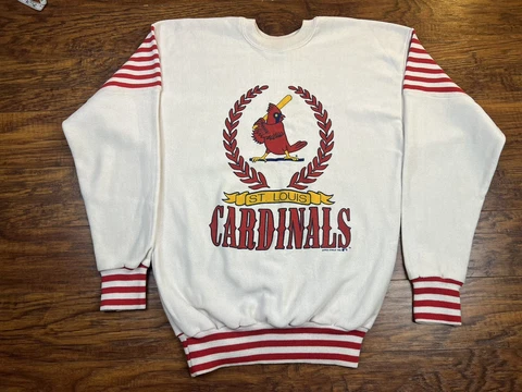vintage st louis cardinals sweatshirt 80s Medium White Z5 Cover