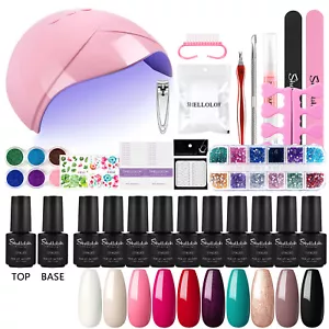 10pcs Gel-Nagellack Set mit UV-Licht Starter Maniküre Kit Nagelkunst Werkzeuge - Bild 1 von 10