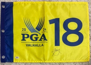 Xander Schauffele Signed Auto 2024 PGA Championship Yellow Flag Valhalla PSA - Picture 1 of 2