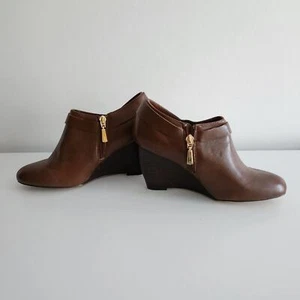 Call It Spring Brown Ankle Wedge Boots Size 7 - Picture 1 of 10