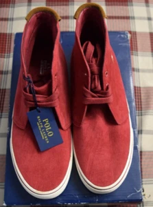 Polo Ralph Lauren Men's Talin Corduroy Sneakers Red Size 8.5D - Picture 1 of 5