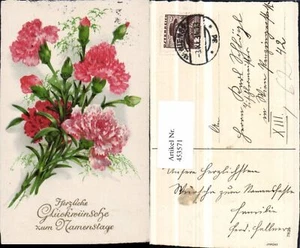 453571,Künstler AK Namenstag Nelken Blumen - Picture 1 of 1