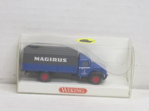 Magirus Mercur camion a pianale ""Magirus"" scatola blu scuro Wiking 855 06 36 1:87 - Foto 1 di 3