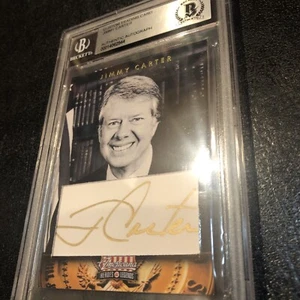Jimmy Carter #39 signed autograph Americana Custom Cut RIP BAS POTUS 100YOA - Foto 1 di 3