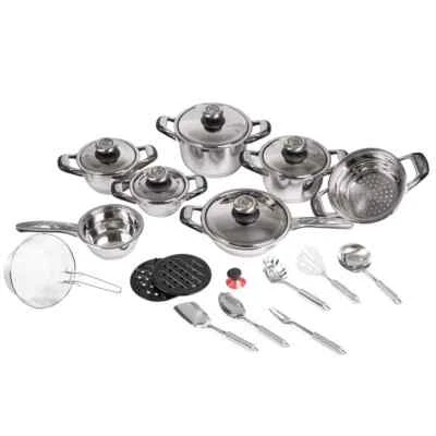 Batteria di pentole 23 pezzi  A.M.C acciaio inox 18/10 gas e induzione - Immagine 1 di 4