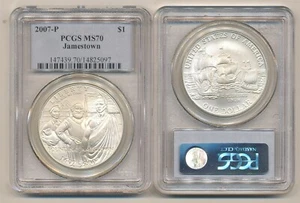 2007 P JAMESTOWN PCGS MS70 Commemorative Silver Dollar - Picture 1 of 1