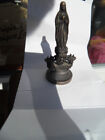 Vintage statue religion Apparition Vierge N.D Lourdes objet  vitrine ou voyage