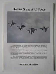 5/1980 PUB GENERAL DYNAMICS F-16 FIGHTING FALCON US AIR FORCE ORIGINAL AD - Picture 1 of 1