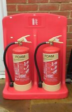 Double fire extinguisher stand with 2 X Foam extinguishers