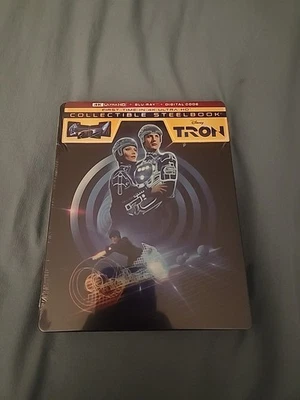 TRON 4K STEELBOOK 4K ULTRA HD BLU-RAY + ЦИФРОВОЙ КОД СОВЕРШЕННО НОВЫЙ ЗАПЕЧАТАННЫЙ DISNEY - Изображение 1 из 4