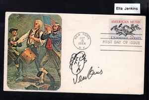 #1252 Music 1964 FDC - Autographed Ella Jenkins Singer Songwriter w/ Certificate - Picture 1 of 2
