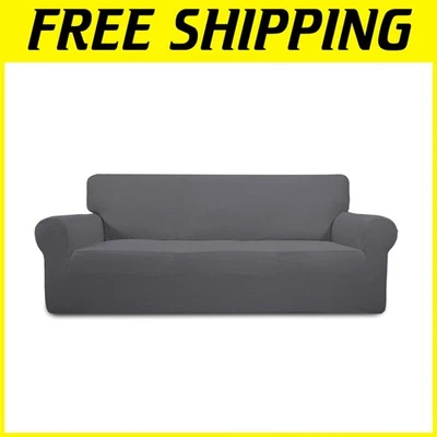 Funda protectora de sofá elástica gris - Protector de muebles Foto 1 de 4
