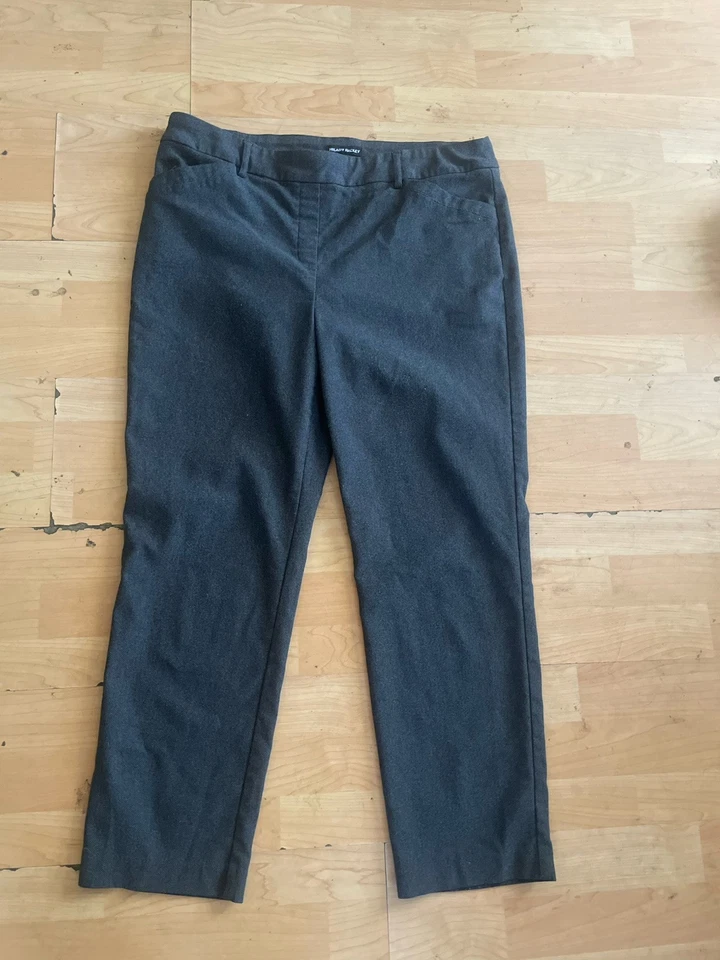 HILARY RADLEY gray Pull On Pants Sz XL Women Casual Career Pockets Straight AJ30 - Image 1 of 3
